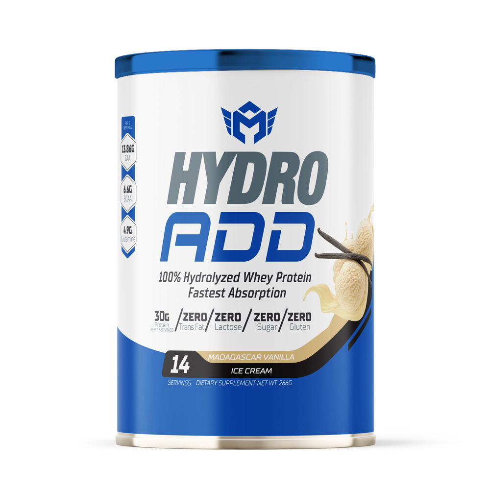 Muscle Add Hydro Add 100%Hydrolyzed Whey Protein Fastest Absorption-14Serv.-266G.