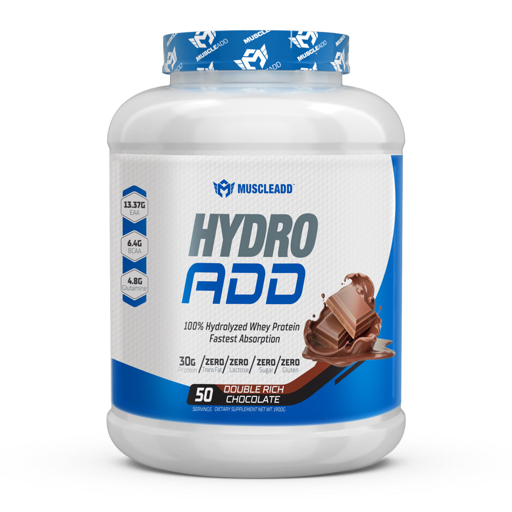 Muscle Add Hydro Add 100%Hydrolyzed Whey Protein Fastest Absorption-50Serv.-1900G.