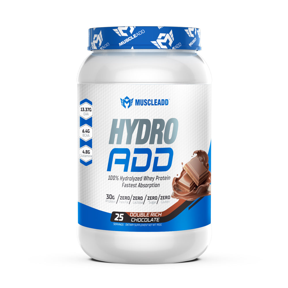 Muscle Add Hydro Add 100%Hydrolyzed Whey Protein Fastest Absorption-25Serv.-950G