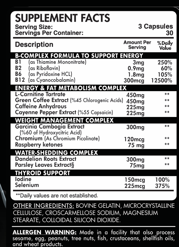 Black Burn 5.0 - 30Serv - 90Capsules